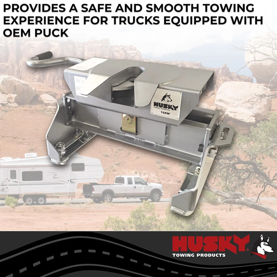 33184K – HUSKY TOWING Fifth Wheel Trailer Hitch, Use With Chevrolet and GM Factory Pucks Fixed 16000 Pound Weight Car...